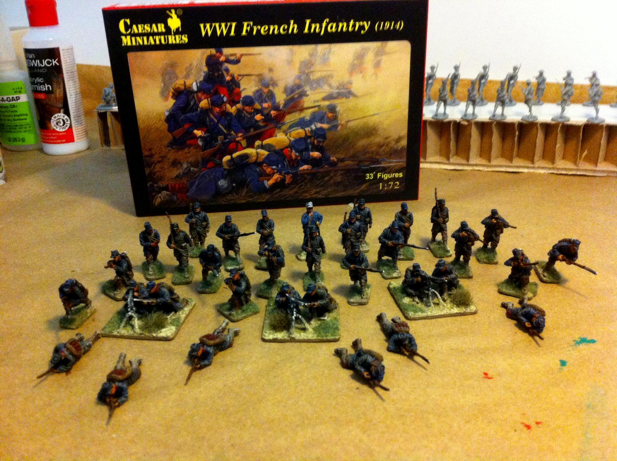 Box, Caesar Miniatures, French Infantry, In Complete, Wwi - WWI French